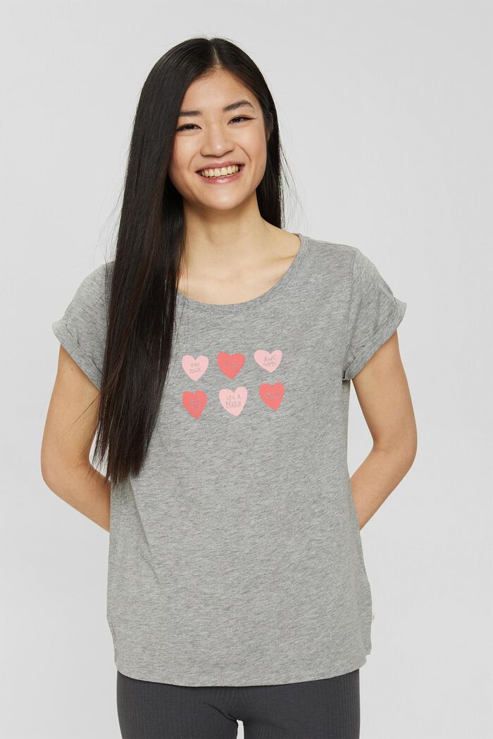 T-Shirt mit Print aus Baumwoll-Mix