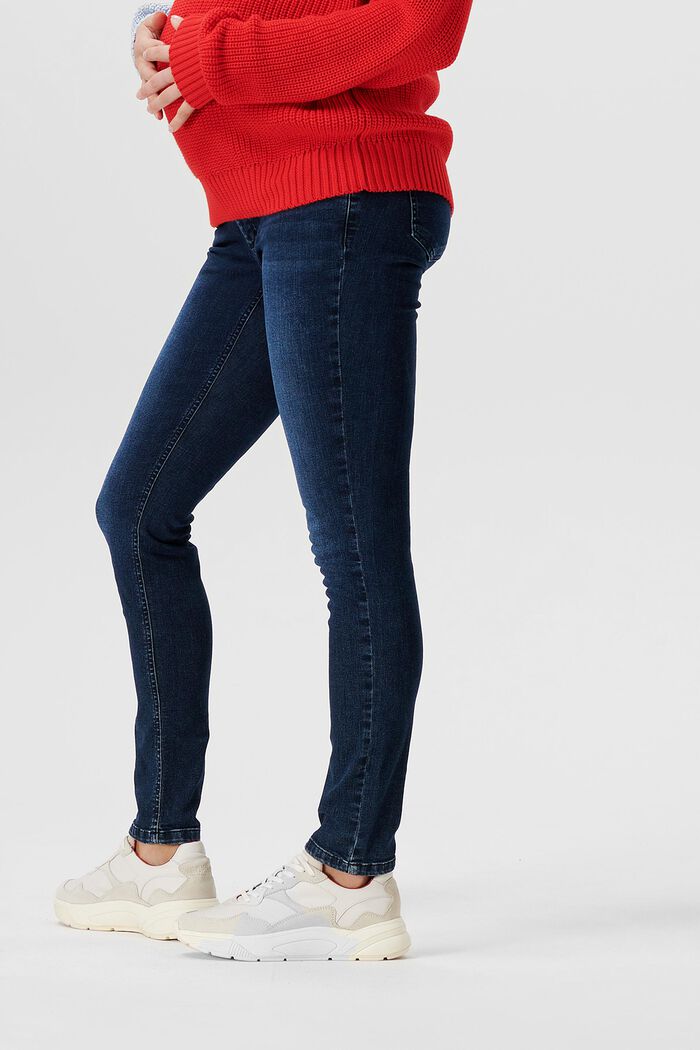 Skinny Fit Jeans mit Überbauchbund, NEW DARKWASH, detail image number 3