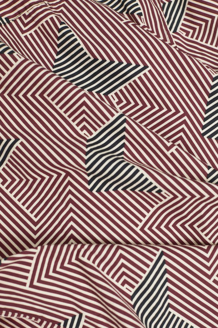 Hemd in normaler Passform mit geometrischem Print, GARNET RED, detail image number 6