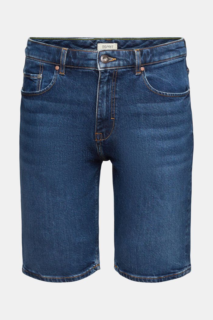 Jeans-Shorts aus Baumwoll-Mix, BLUE DARK WASHED, detail image number 5