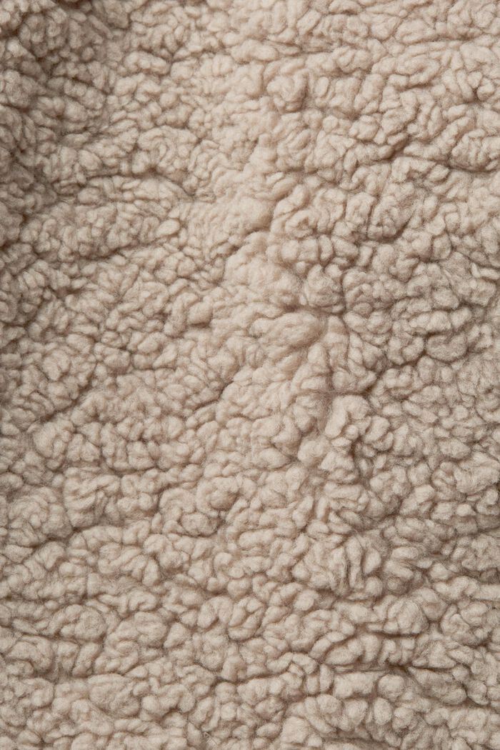 Mantel aus Teddyfell, LIGHT TAUPE, detail image number 6
