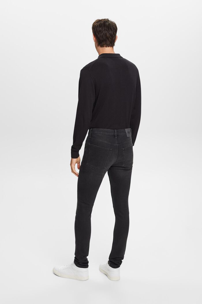 Recycelt: Skinny Jeans, BLACK DARK WASHED, detail image number 3