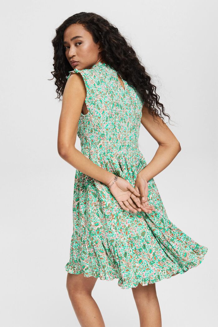 Gemustertes Kleid aus LENZING™ ECOVERO™, GREEN, detail image number 2