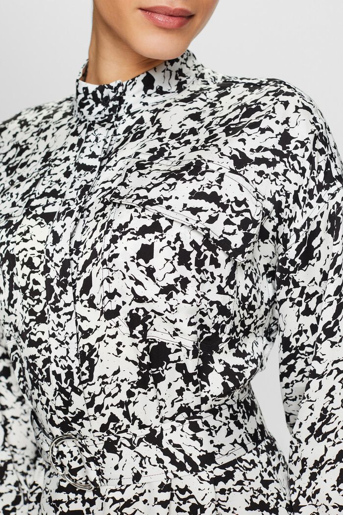 Satin-Hemdblusenkleid mit Print, ICE, detail image number 3