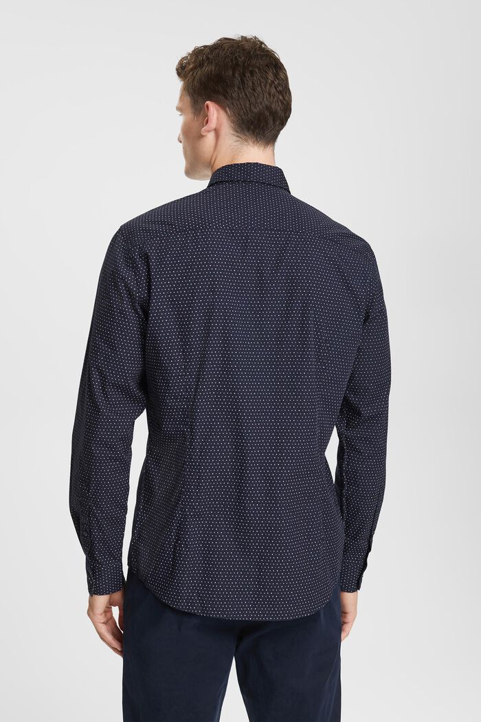 Nachhaltiges Baumwollhemd mit Muster, NAVY, detail image number 3
