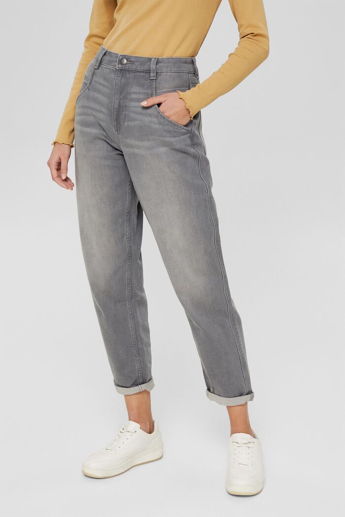 Trend-Jeans mit Stretch aus Bio-Baumwolle, GREY MEDIUM WASHED, detail image number 0