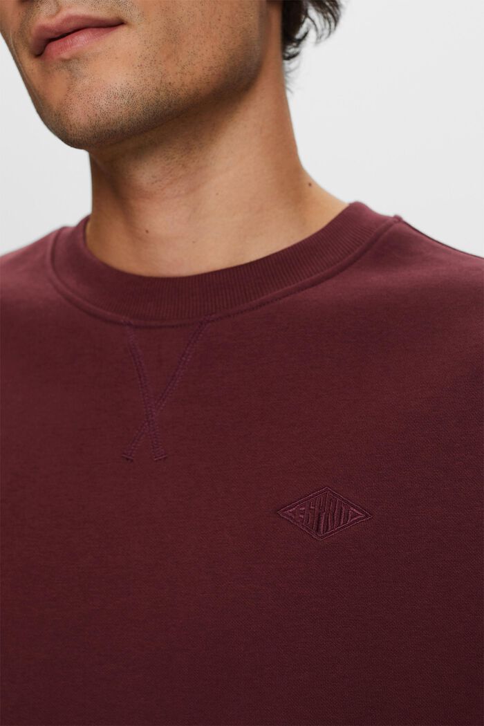 Sweatshirt mit Logostickerei, AUBERGINE, detail image number 1