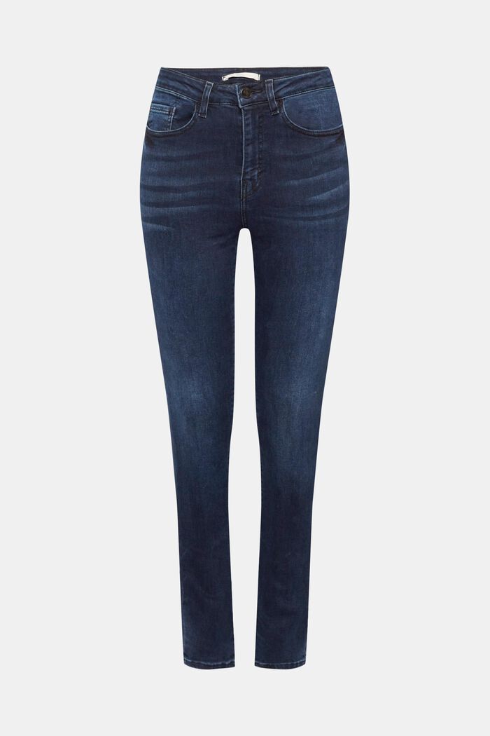Stretchige High-Rise-Jeans im Skinny Fit, BLUE BLACK, detail image number 7