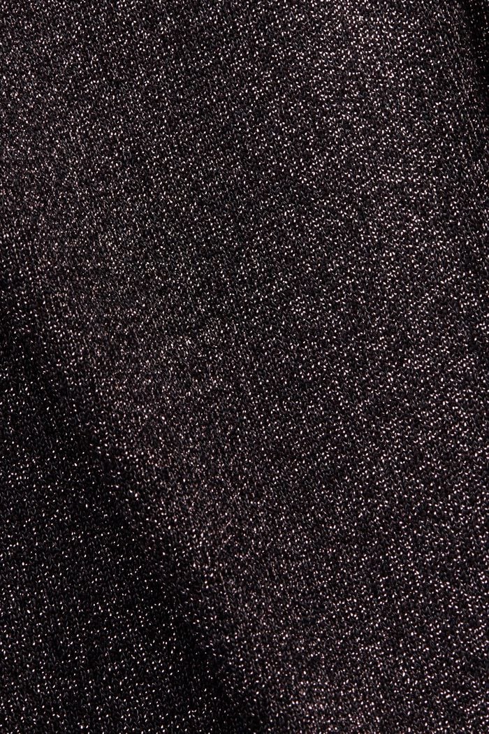 Minikleid in Metallic-Strick, BLACK, detail image number 6