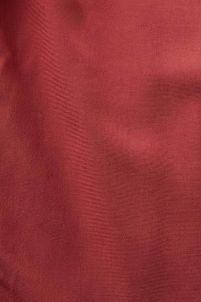 Bluse mit V-Neck, LENZING™ ECOVERO™, TERRACOTTA, detail image number 4