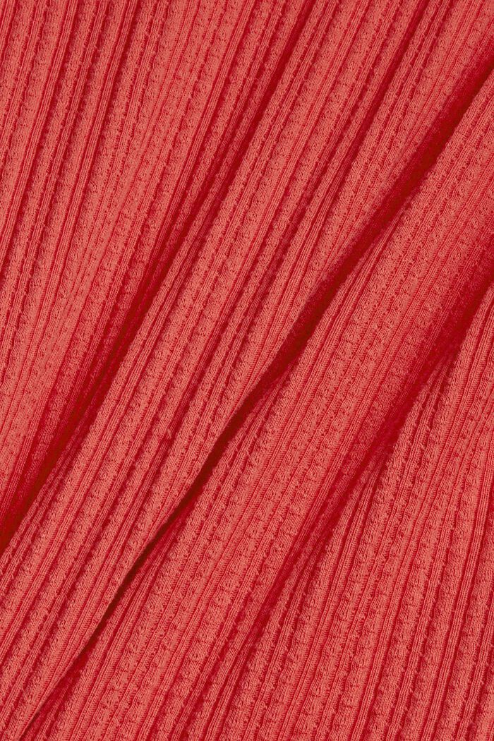 Musterstrick-Pullover aus 100% Baumwolle, RED, detail image number 4