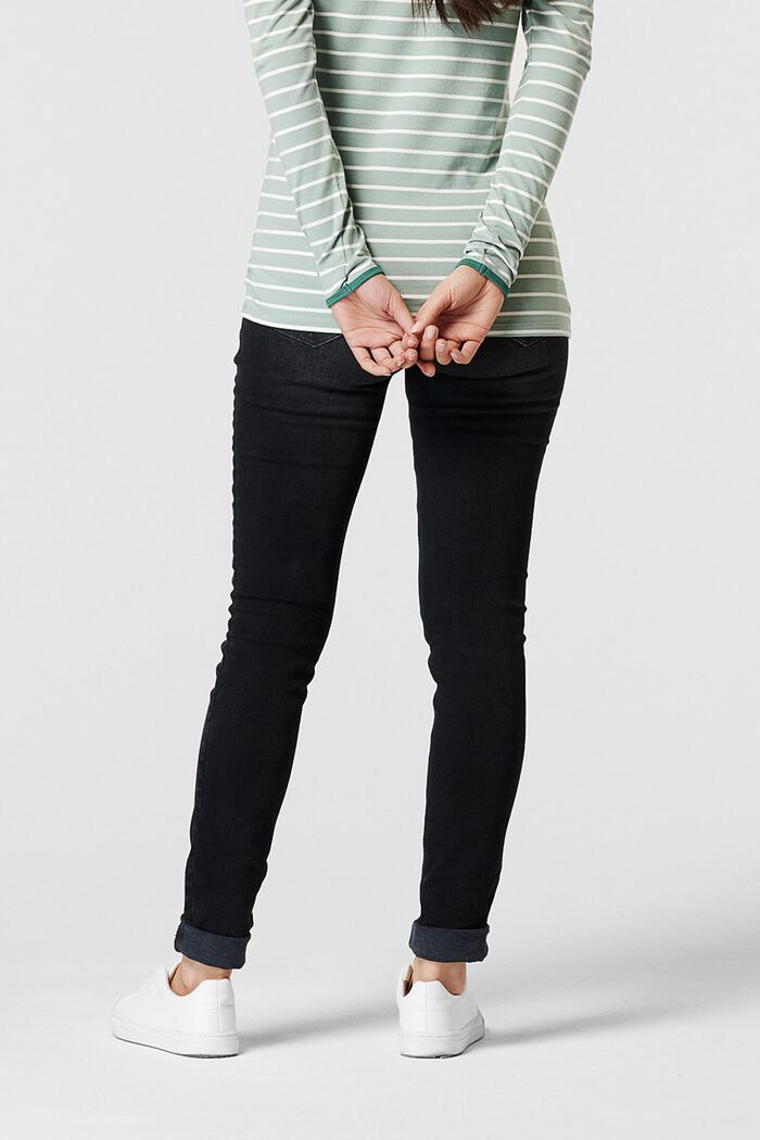 Stretch-Jeans mit Überbauchbund, GREY DENIM, detail image number 1