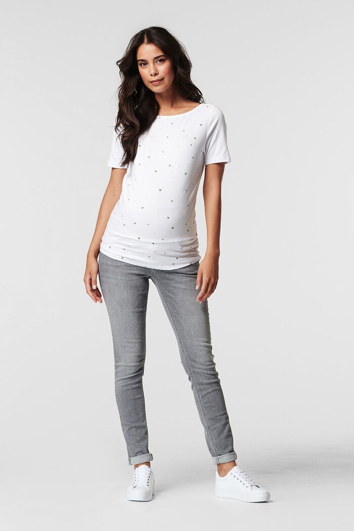 T-Shirt mit Print, Bio-Baumwolle, BRIGHT WHITE, detail image number 0