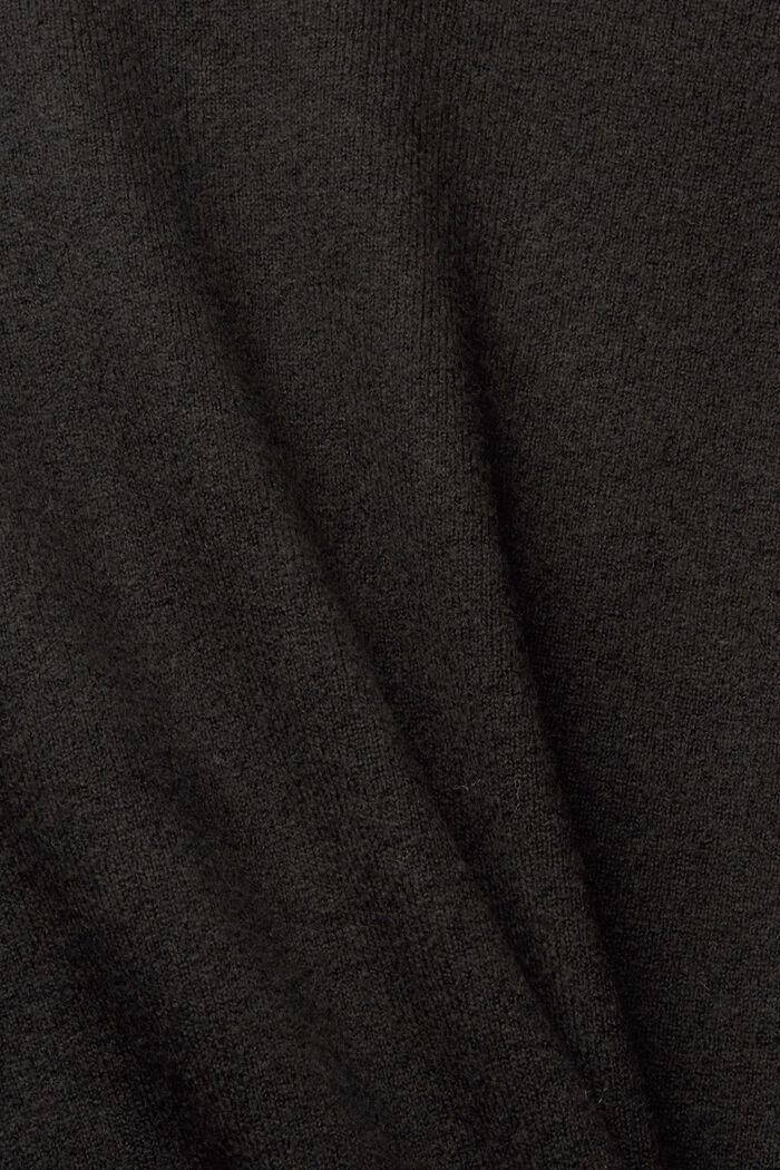 Mit Wolle: offener Cardigan, BLACK, detail image number 4