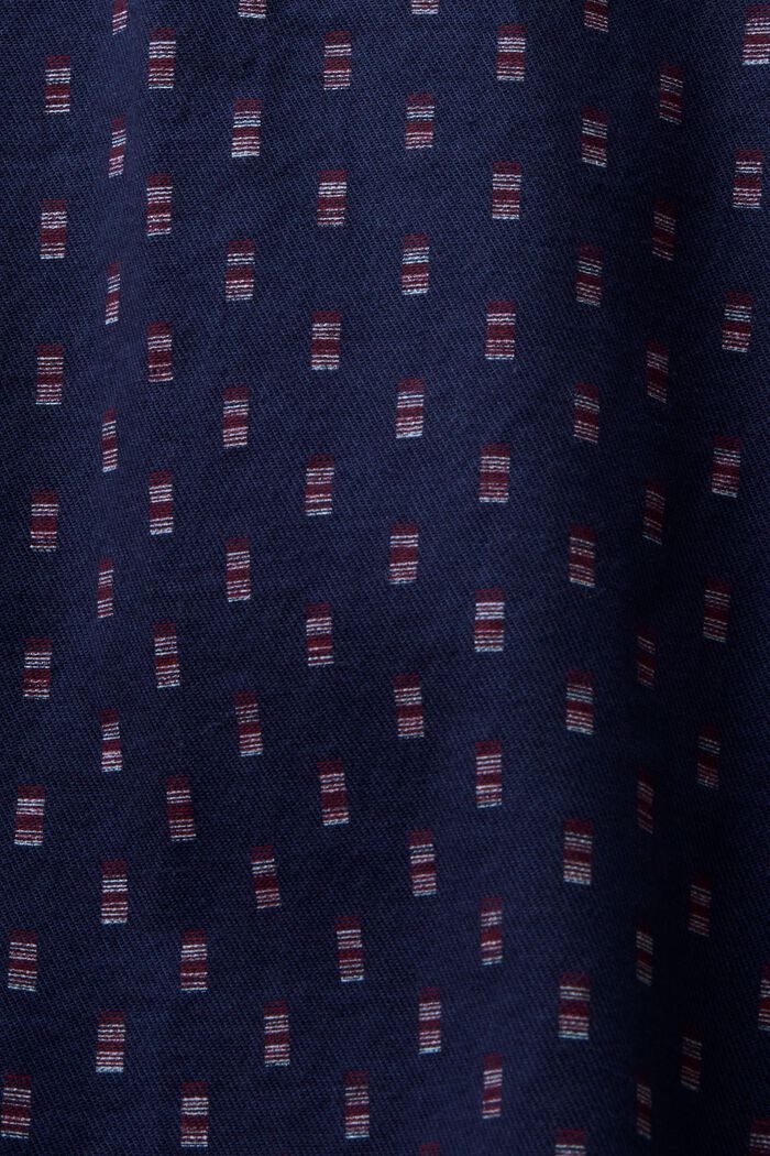 Schmal geschnittenes Twill-Hemd mit Muster, NAVY, detail image number 5