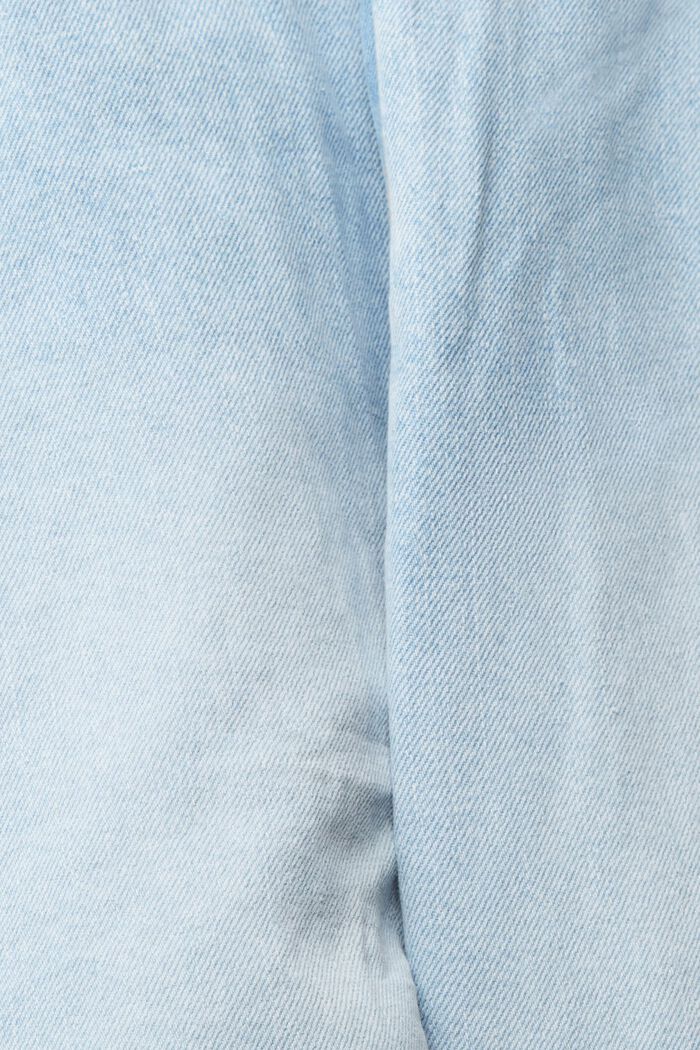 Mit Hanf: Jeans-Shorts mit Paperbag-Bund, BLUE LIGHT WASHED, detail image number 4