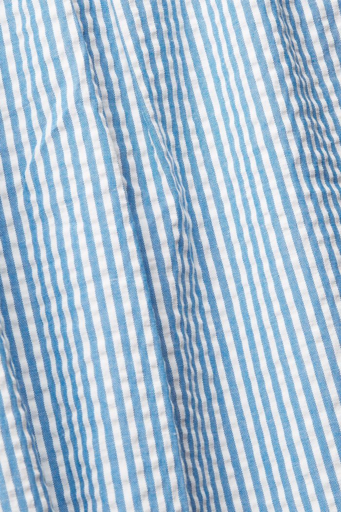 Kurzärmelige Bluse mit Längsstreifen, BLUE, detail image number 4