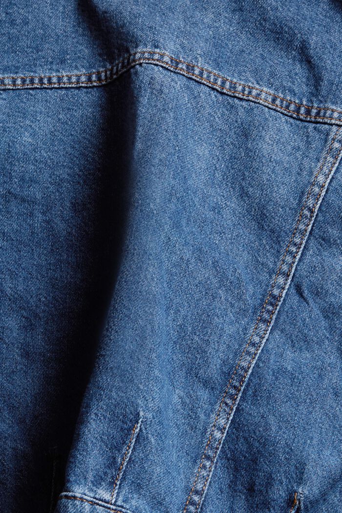 Oversize Jeansjacke aus Bio-Baumwolle, BLUE MEDIUM WASHED, detail image number 4