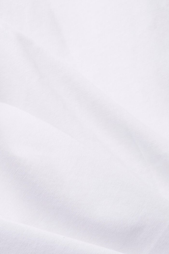 Ärmelloses Baumwolltop mit V-Ausschnitt, WHITE, detail image number 5