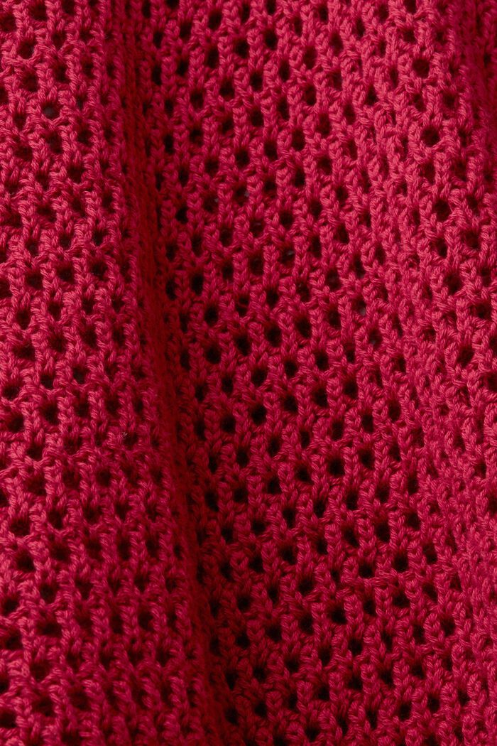 V-Ausschnitt-Pullover aus nachhaltiger Baumwollle, DARK RED, detail image number 5