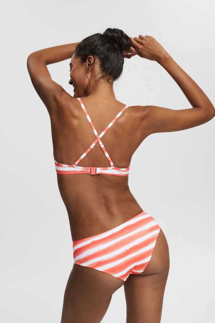 Bikini-Slip mit Streifenmuster, CORAL, detail image number 1