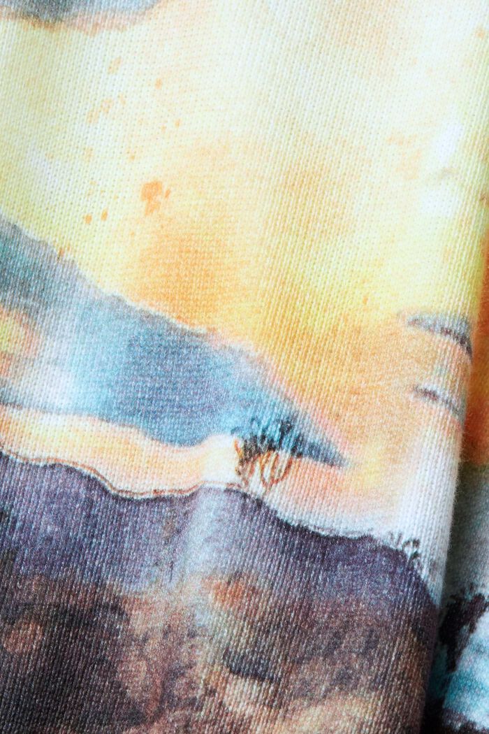 Cropped-Pullover mit digitalem Allover-Landschafts-Print, DARK BLUE, detail image number 6