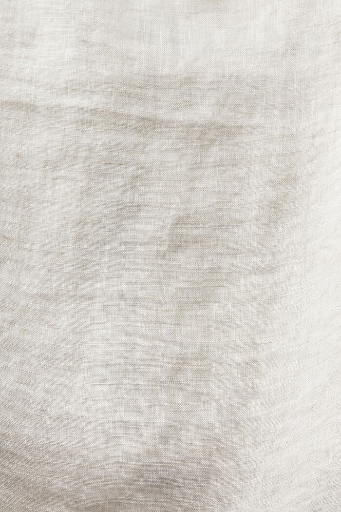 Verkürzte Bluse aus ungefärbtem Leinen, BEIGE, detail image number 5