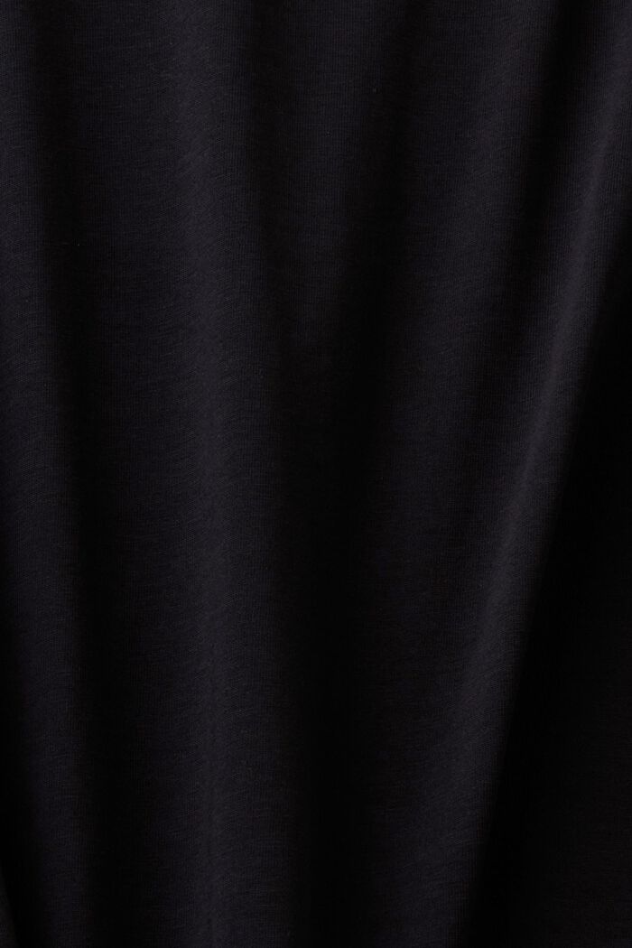 Jersey-T-Shirt mit Rundhalsausschnitt, BLACK, detail image number 5