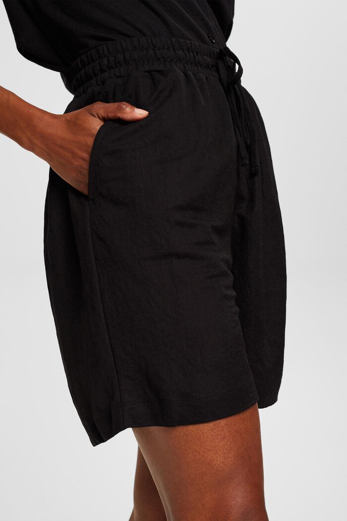 Bermuda-Shorts aus Feinstrick, BLACK, detail image number 3