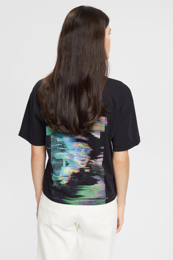 T-Shirt mit Print auf Vorder- und Rückenteil, BLACK, detail image number 4