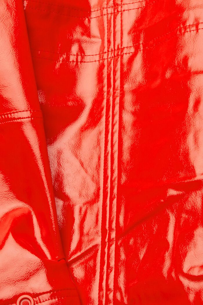 Mantel aus Lackleder, RED, detail image number 5