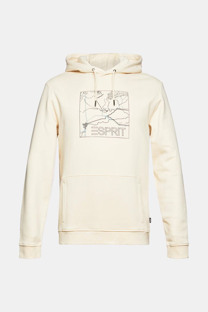 Recycelt: Sweatshirt-Hoodie mit Print, CREAM BEIGE, detail image number 6