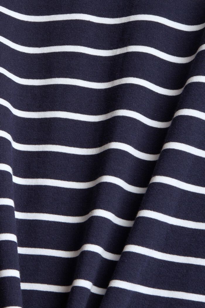 Jerseykleid mit Streifen, 100% Baumwolle, NAVY, detail image number 4