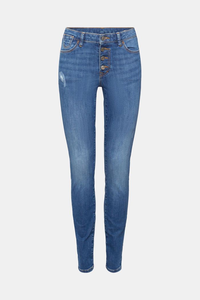 Stretch-Jeans mit Skinny-Fit, BLUE MEDIUM WASHED, detail image number 7