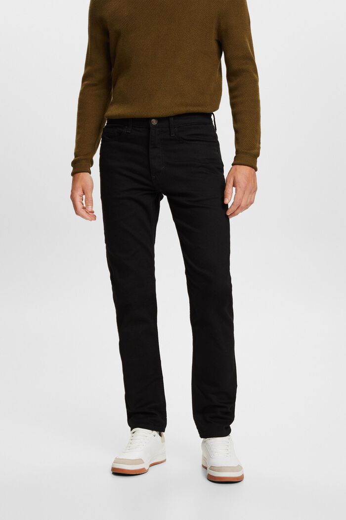 Recycelt: Jeans mit gerader Passform, BLACK RINSE, detail image number 0