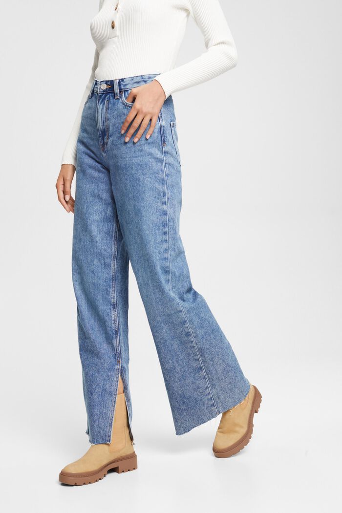 Jeans mit weitem Bein, BLUE MEDIUM WASHED, detail image number 0