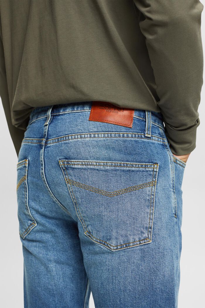 Schmale Jeans mit mittlerer Bundhöhe, BLUE MEDIUM WASHED, detail image number 4