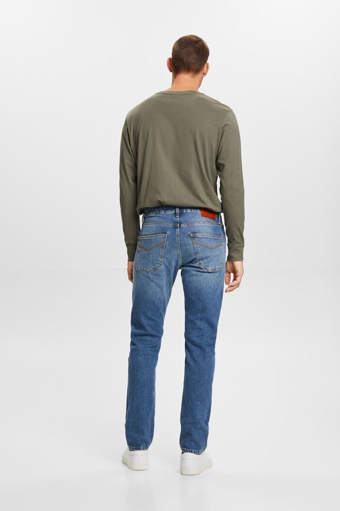 Schmale Jeans mit mittlerer Bundhöhe, BLUE MEDIUM WASHED, detail image number 3