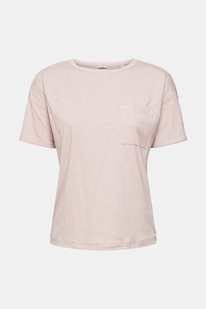 T-Shirt mit Brusttasche aus Baumwoll-Mix