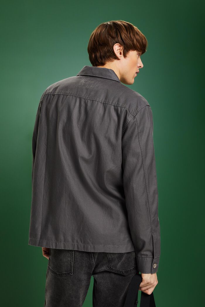 Button-Down-Hemd aus Twill, DARK GREY, detail image number 2