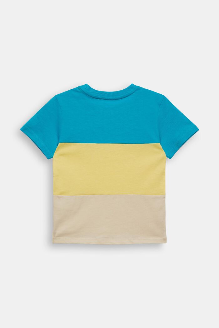 T-Shirt im Colorblock-Design, AQUA GREEN, detail image number 2