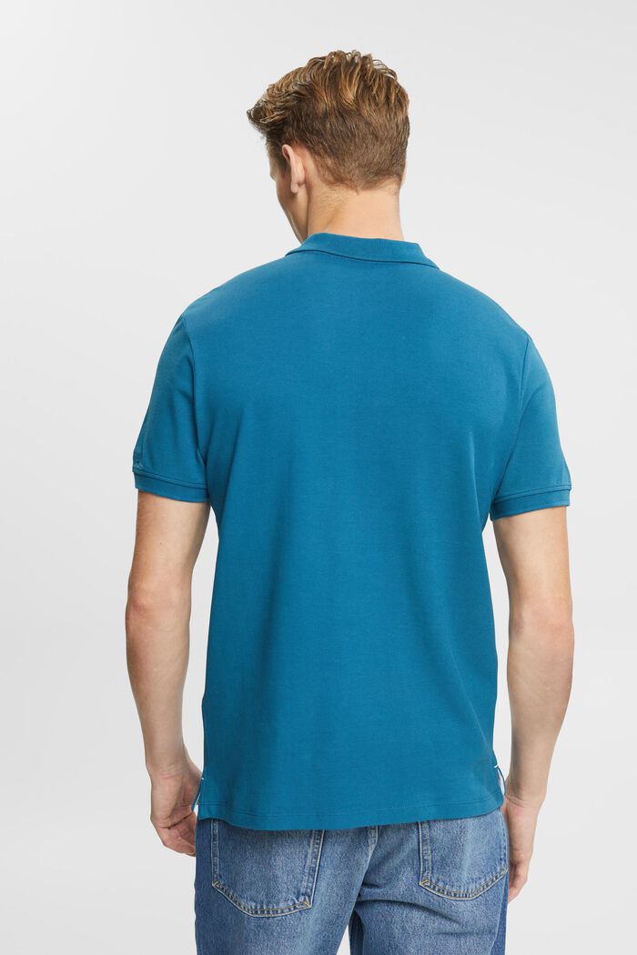 Slim Fit Poloshirt, PETROL BLUE, detail image number 3