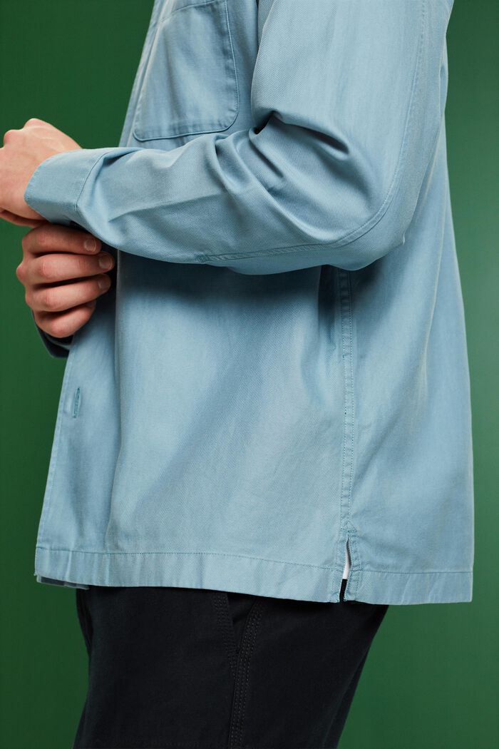 Button-Down-Hemd aus Twill, TEAL BLUE, detail image number 3
