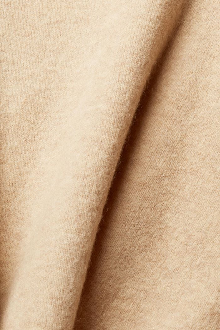 Gestreifter Pullover mit Woll-Blend, NEW CREAM BEIGE, detail image number 5