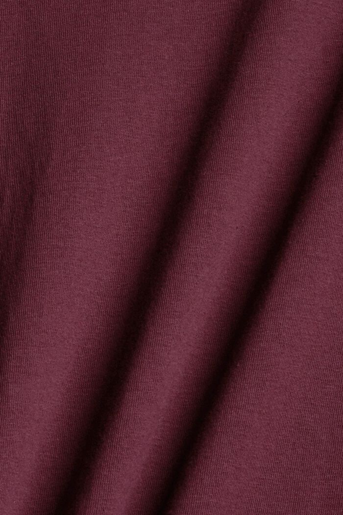 T-Shirt aus Organic Cotton, BORDEAUX RED, detail image number 4