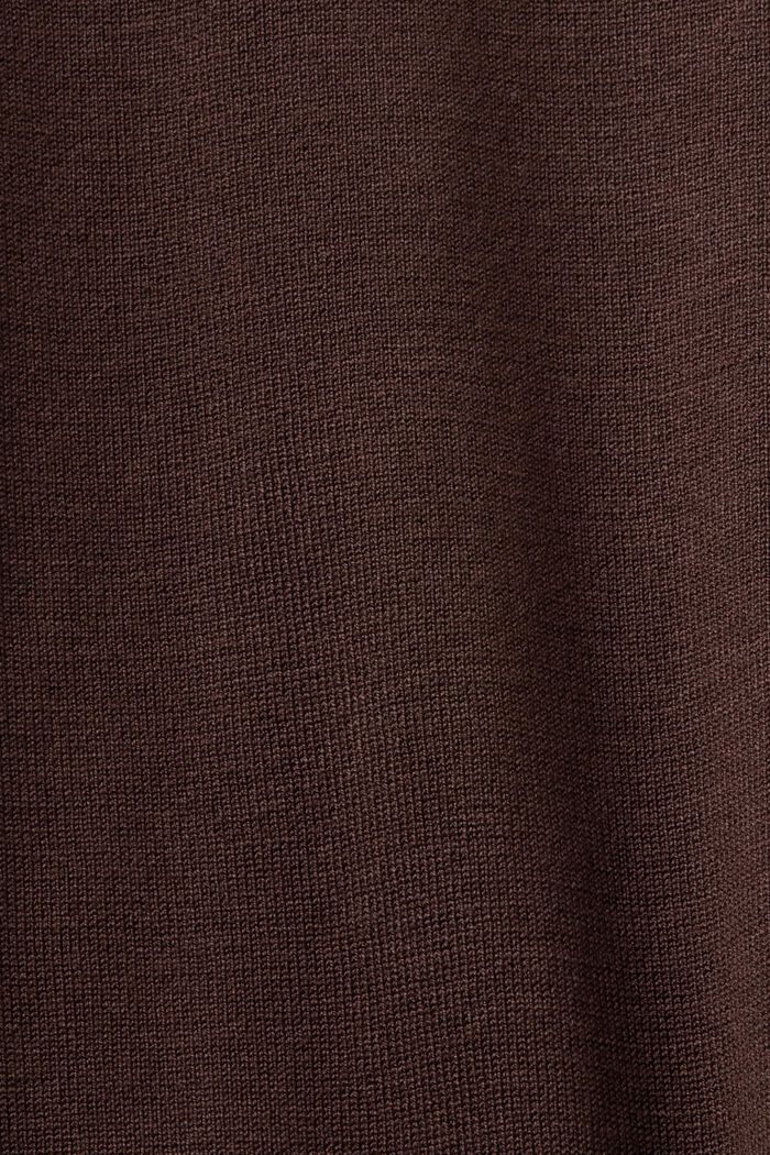 Pullover mit Stehkragen, LENZING™ ECOVERO™, DARK BROWN, detail image number 5