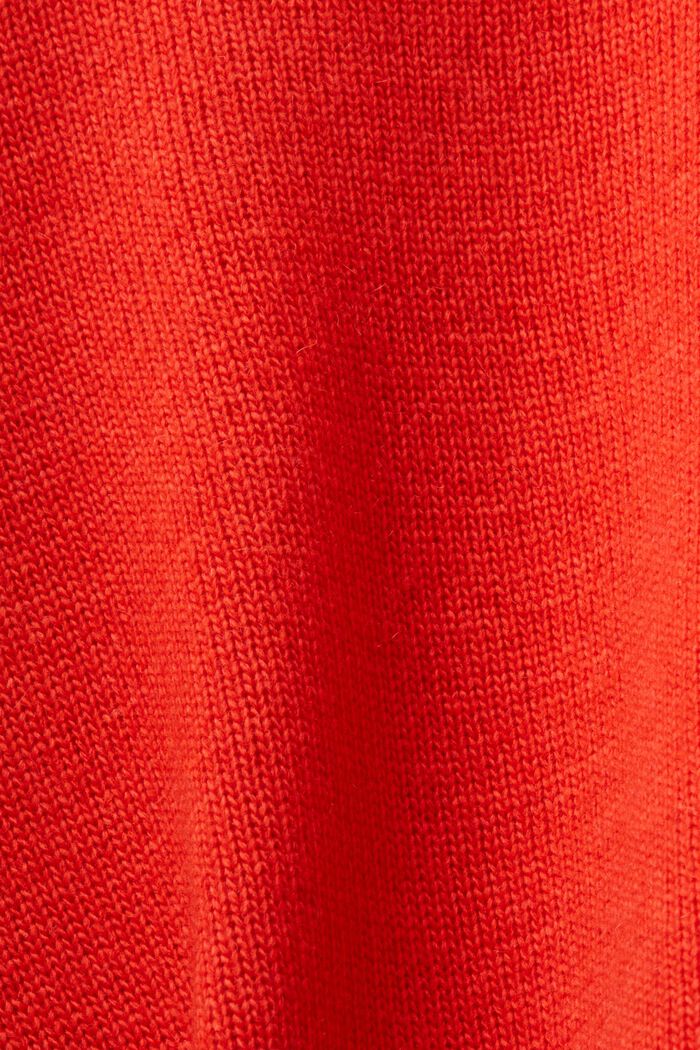 Strickpullover mit Rundhalsausschnitt, RED, detail image number 5