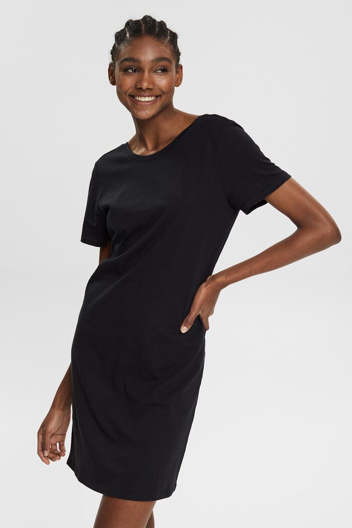Jersey-Kleid mit Rückenausschnitt, BLACK, detail image number 1