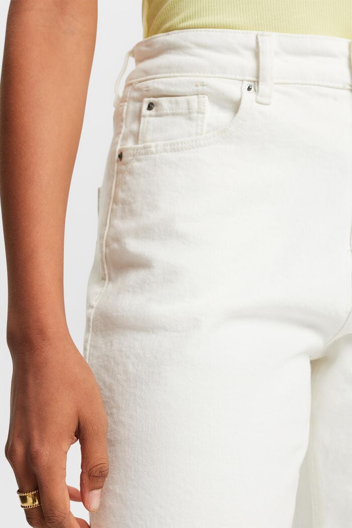Baumwoll-Jeans mit geradem Bein, OFF WHITE, detail image number 4