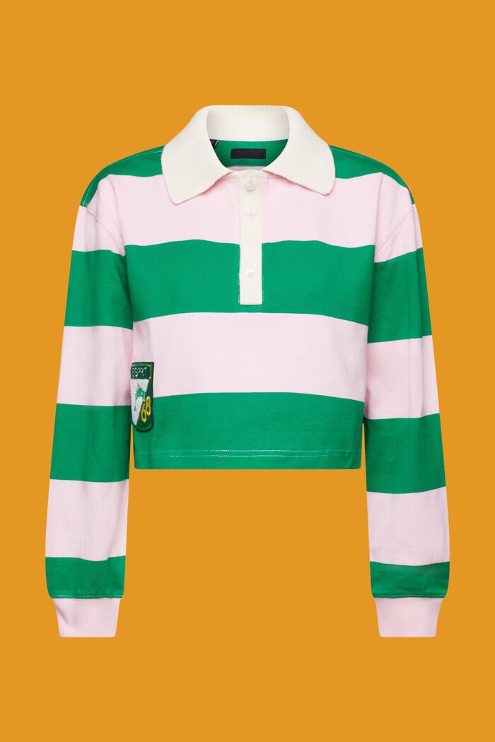 Gestreiftes Rugby-Polo, PINK, detail image number 6